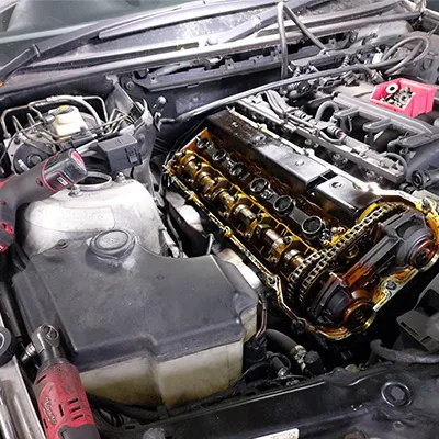 a silver engine