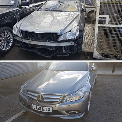 2 images of cars