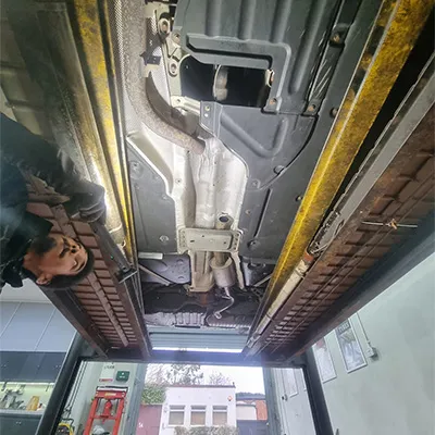 under a car looks clean