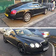 black car side on